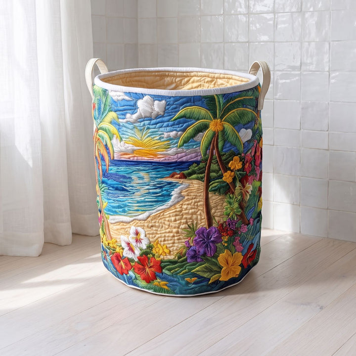 SUNCOAST Quilted Tropical Paradise storage basket