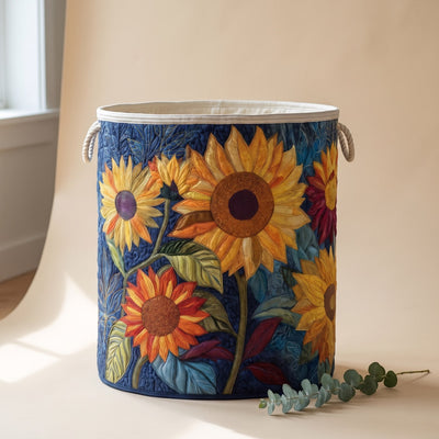 sunshine floral quilted basket