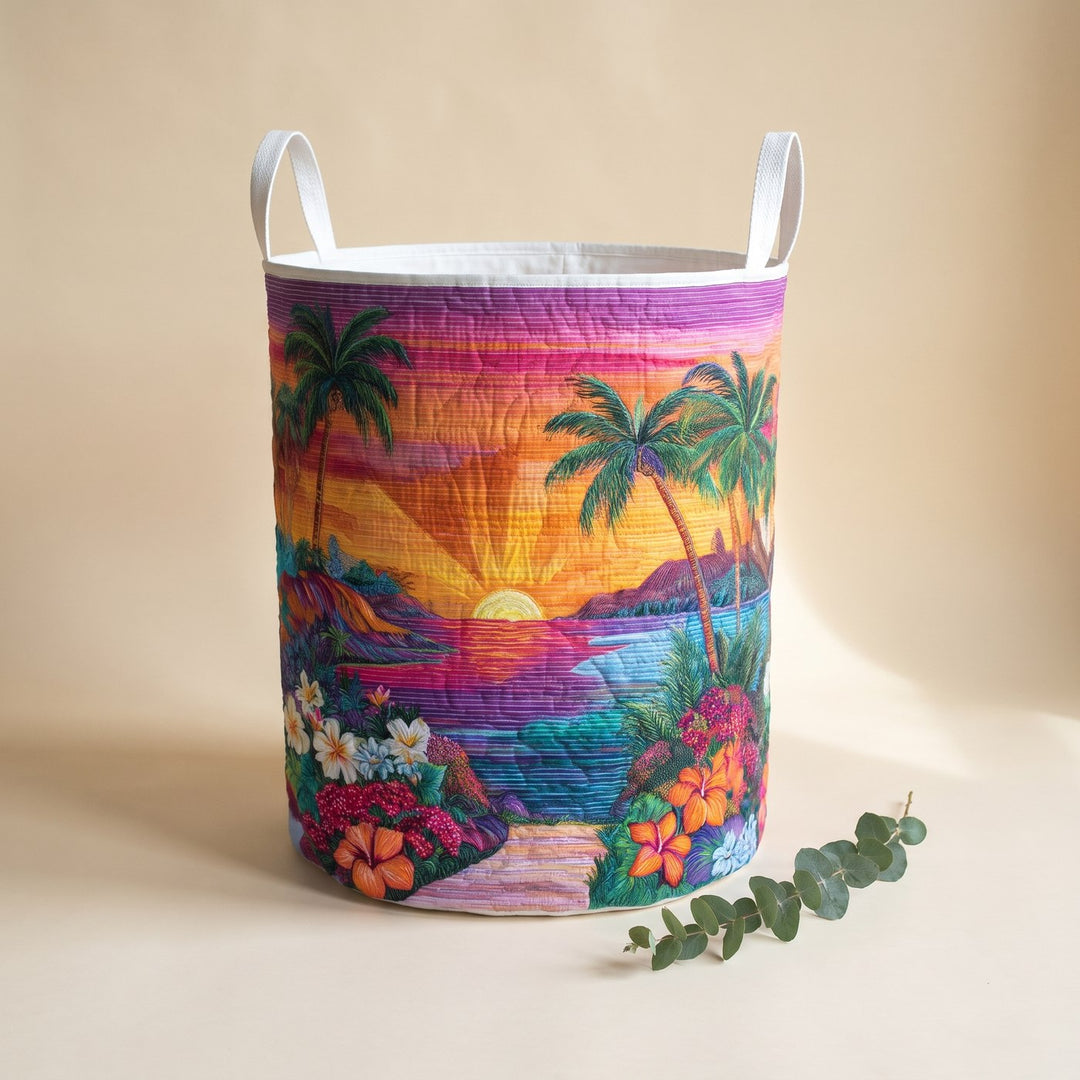 SUNWAVE Quilted Ocean Sun storage basket