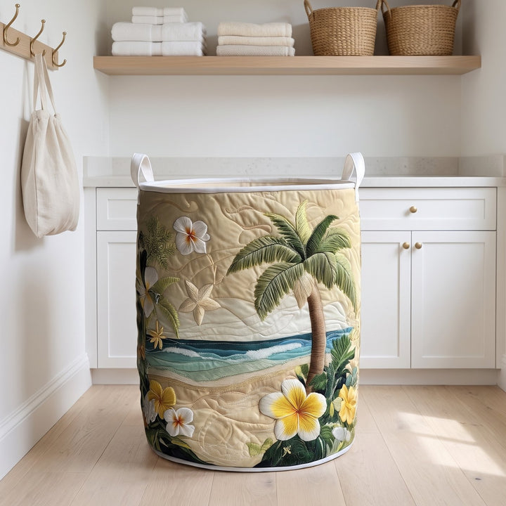 TROPISAND Quilted Tropical Beach storage basket