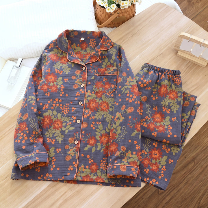 SIENNA | BLUE FLORAL PRINT PAJAMA SET