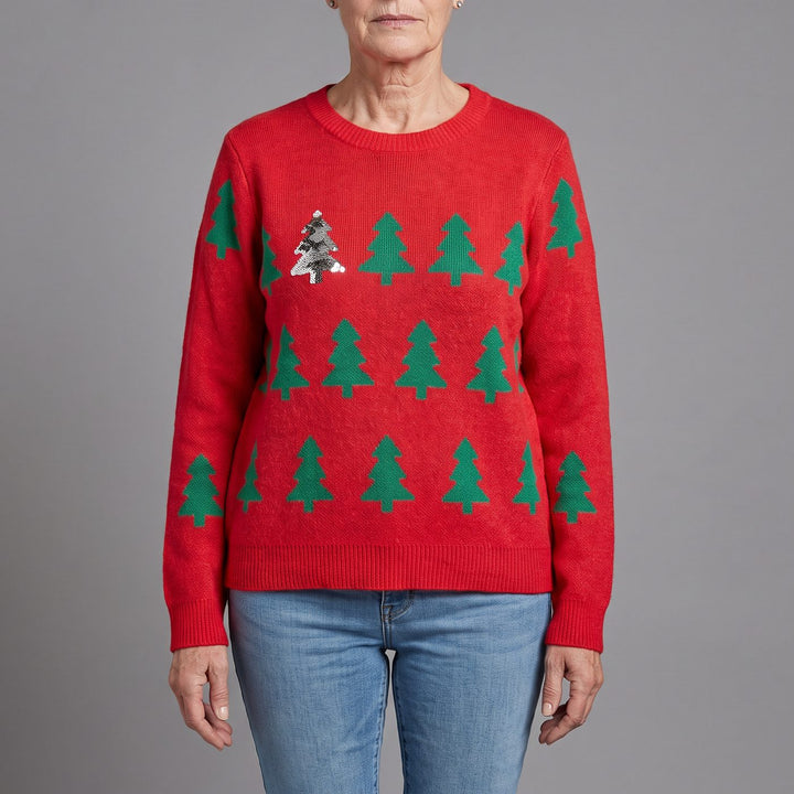 HOLLY | CHRISTMAS TREE CREW NECK SWEATER