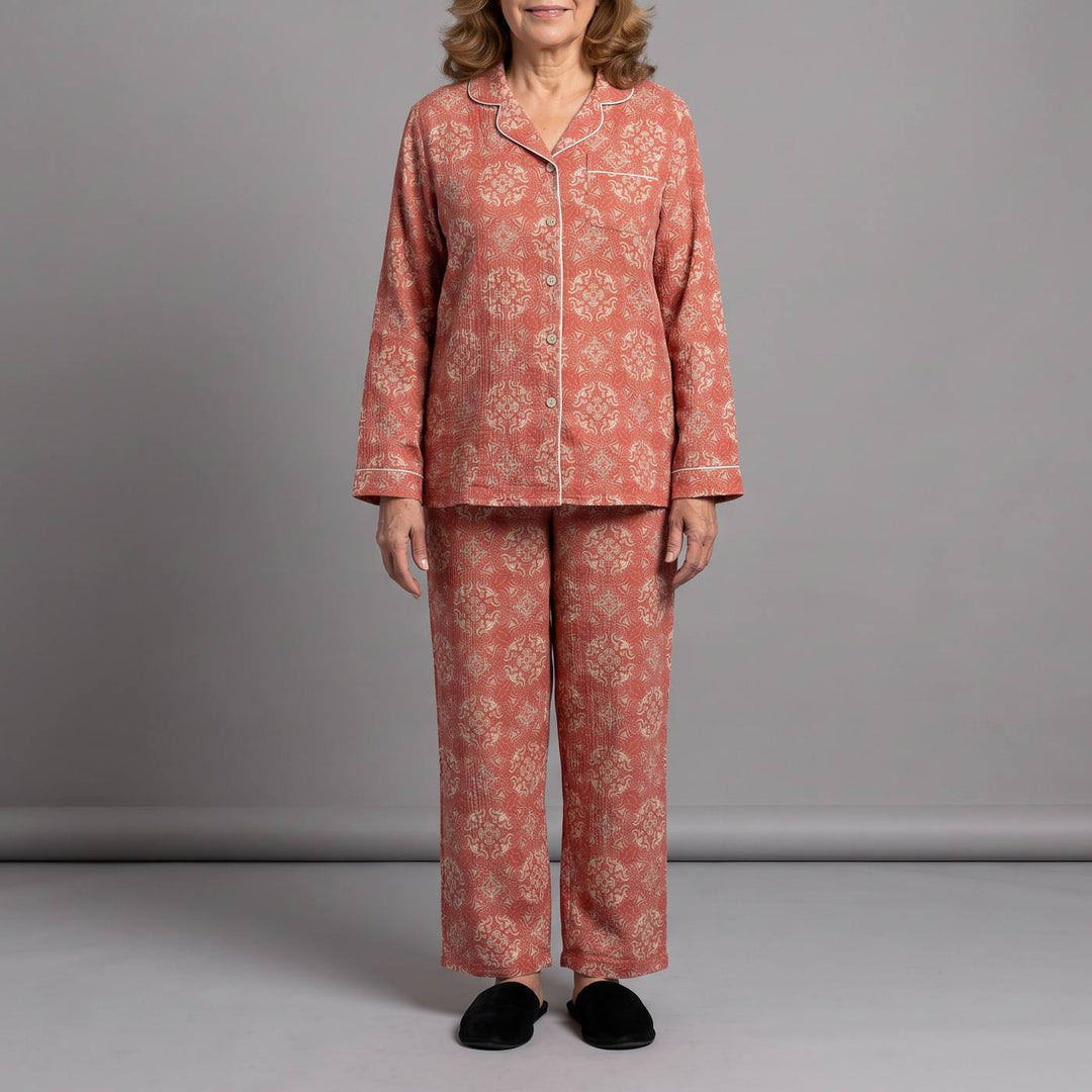 HONORA pajama set in red