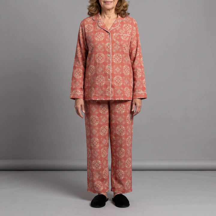 HONORA pajama set in red