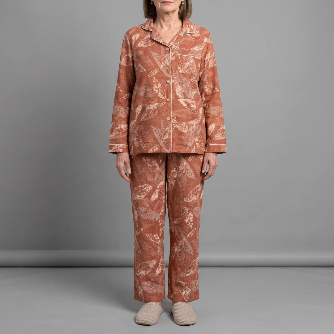 KINSLEY pajama set in rust