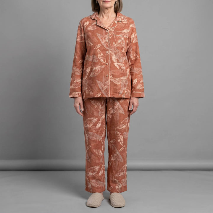 KINSLEY pajama set in rust