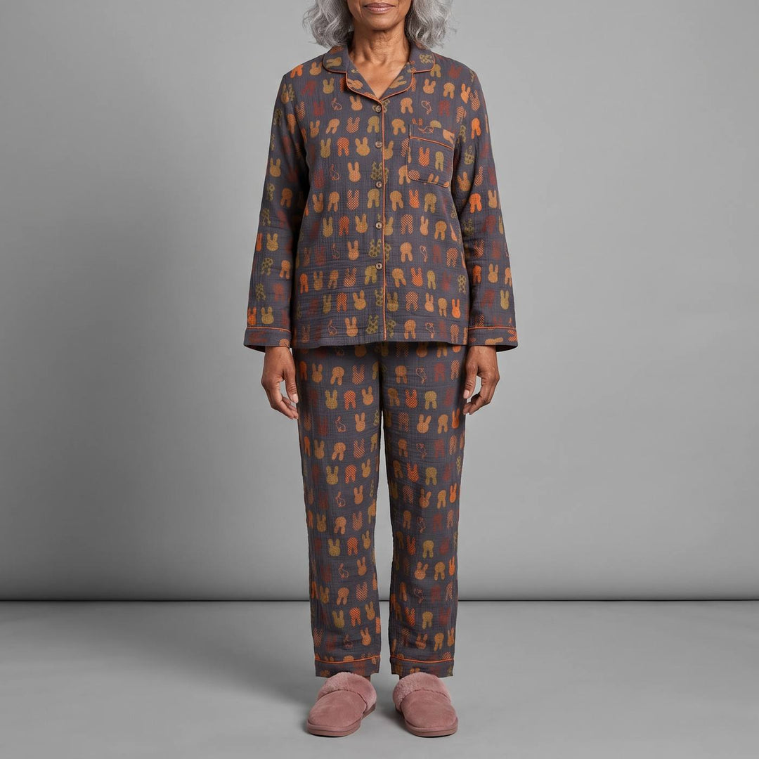 LUNA pajama set in gray