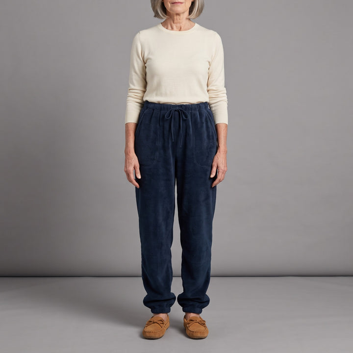 KENDALL plush pajama joggers in navy
