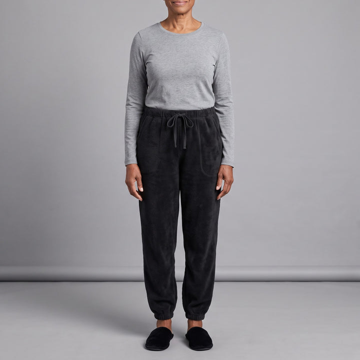 NYX plush pajama joggers in black