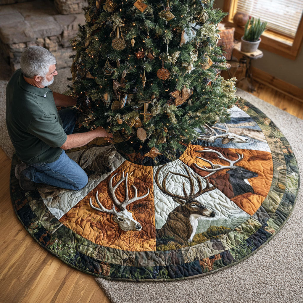 EXPLORER | MULTICOLOR STAG CHRISTMAS TREE SKIRT