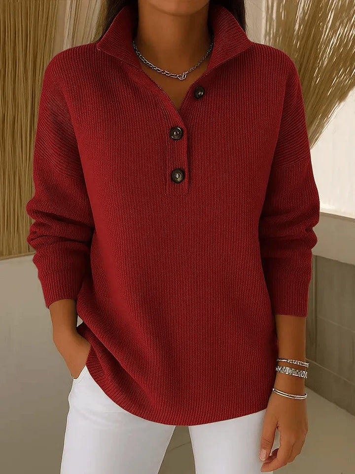 MIRABEL | V NECK POLO JUMPER