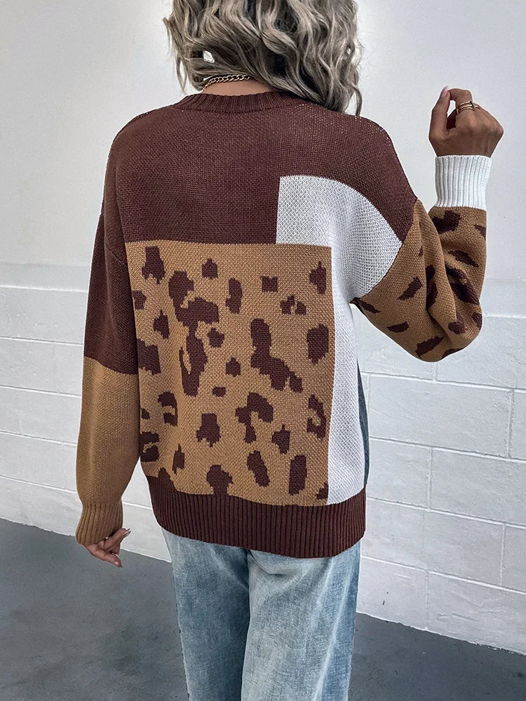 CORDELIA | VINTAGE LEOPARD PATCHWORK SWEATER