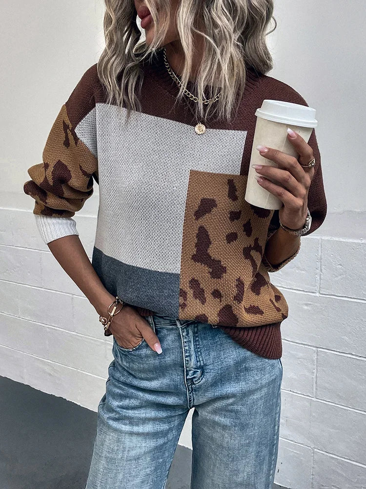 CORDELIA | VINTAGE LEOPARD PATCHWORK SWEATER