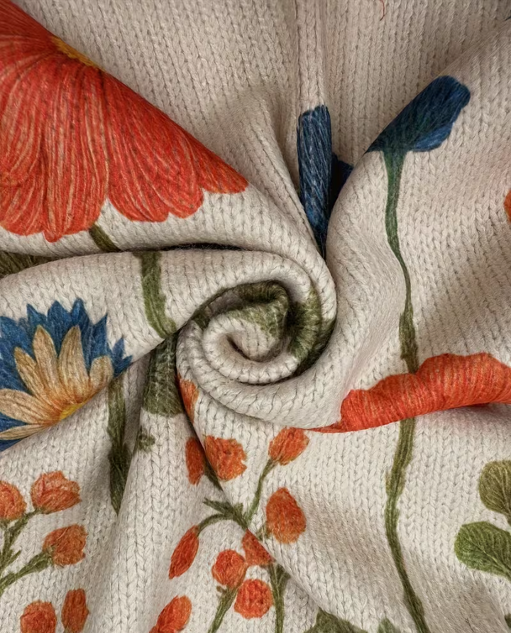 WRENNA | WILDFLOWER MEADOW ZIP CARDIGAN