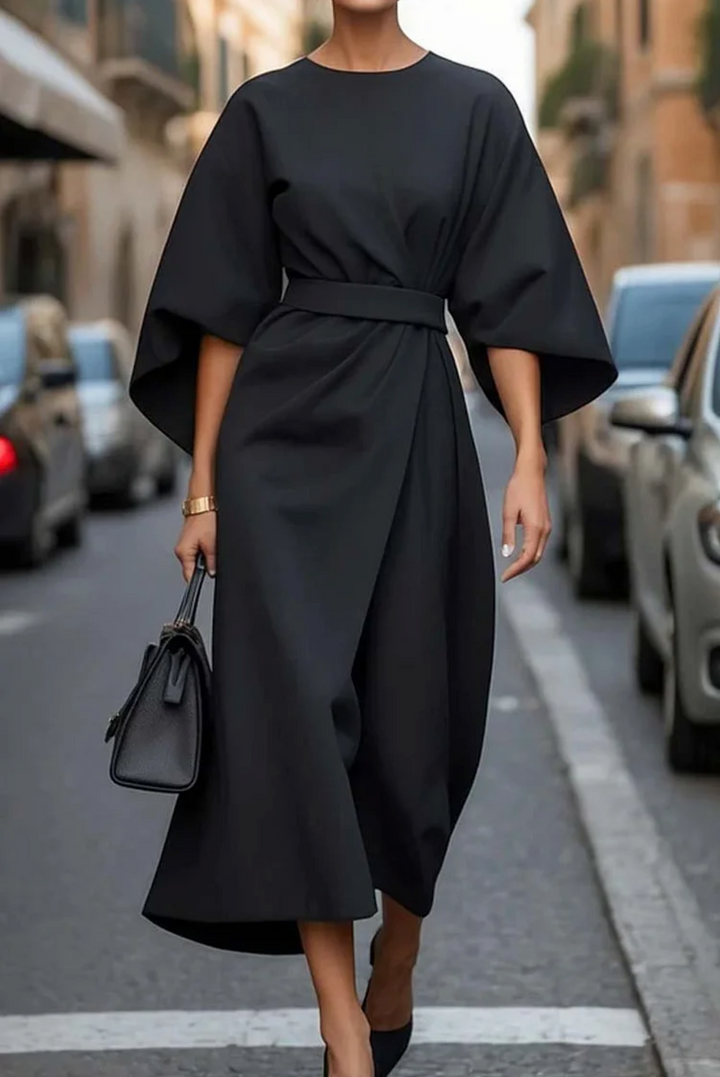 LILLIAN | ELEGANTES KLEID MIT LATERENÄRMELN UND GÜRTEL