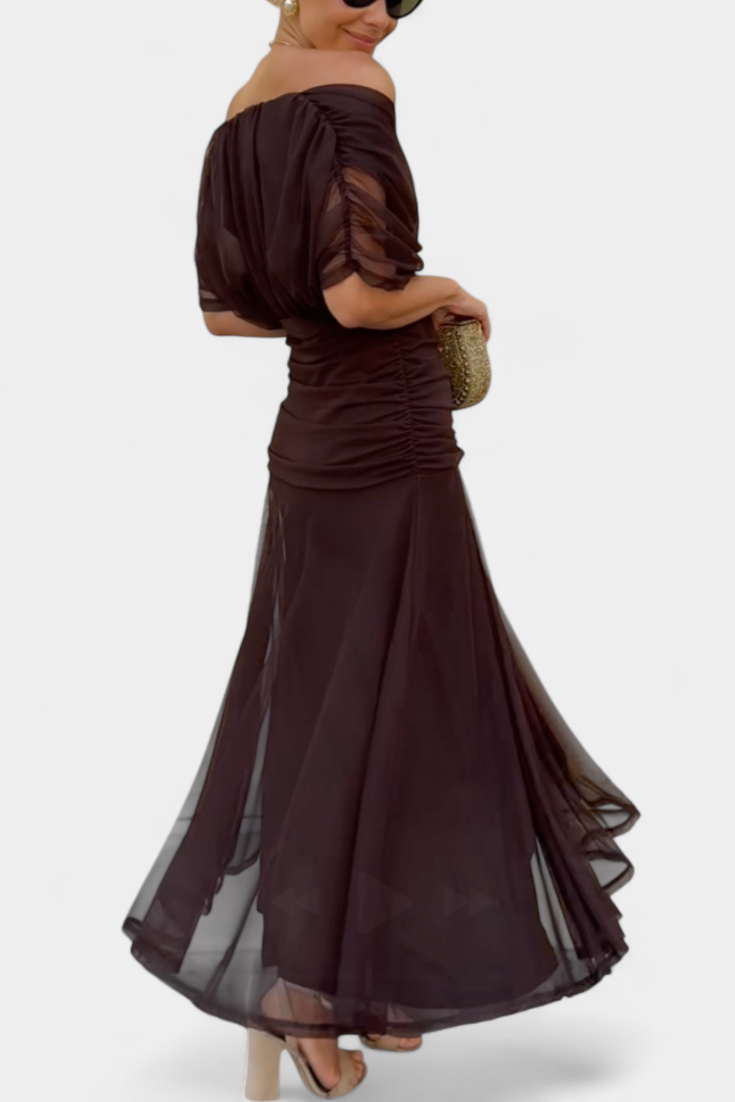 ROSALIE | LONG FLORAL V-NECK DRESS