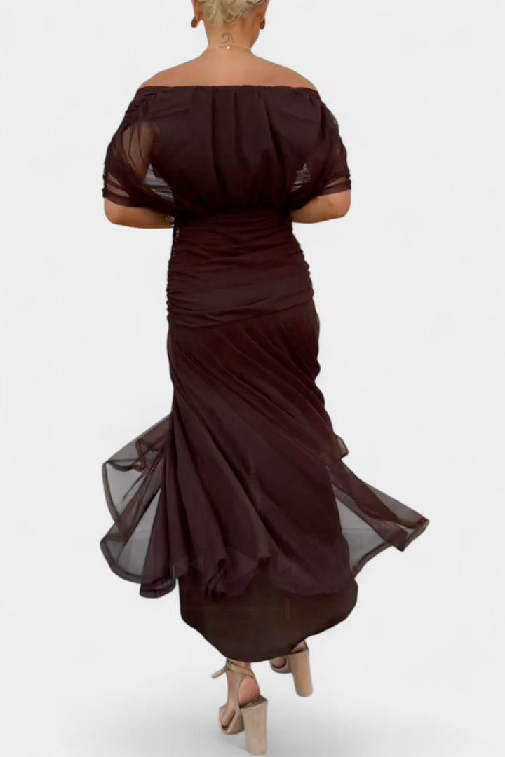 ROSALIE | LONG FLORAL V-NECK DRESS