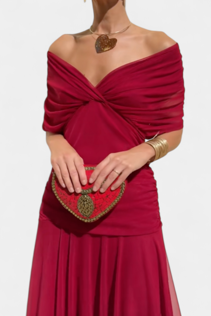 ROSALIE | LONG FLORAL V-NECK DRESS