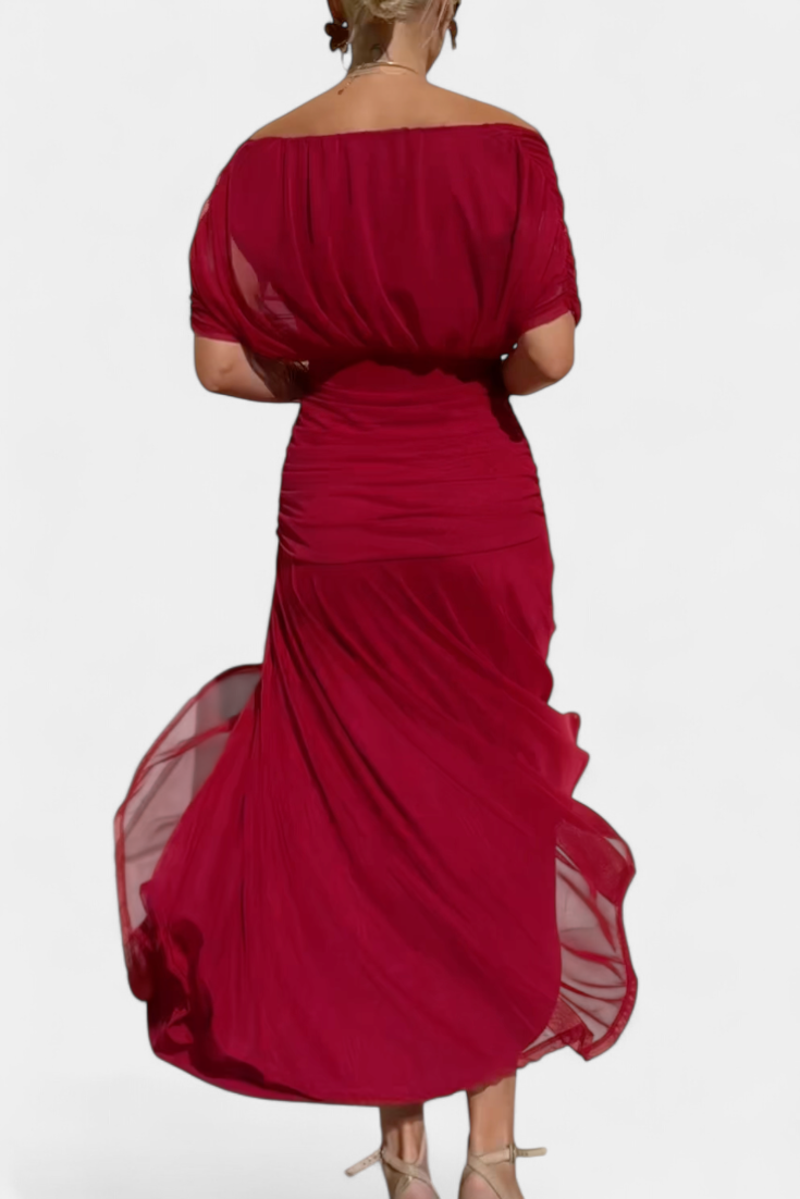 ROSALIE | LONG FLORAL V-NECK DRESS