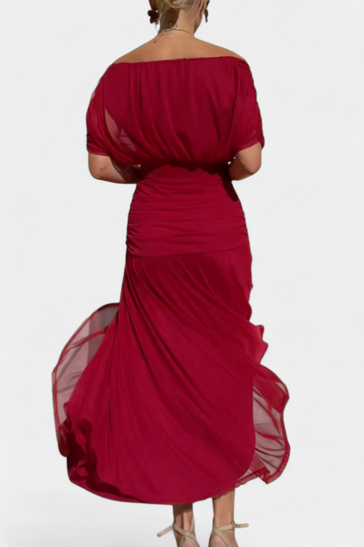 ROSALIE | LONG FLORAL V-NECK DRESS