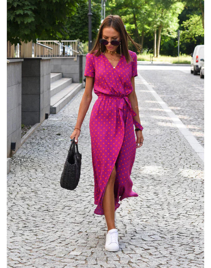 ELVINA | ELEGANT V-NECK DRESS