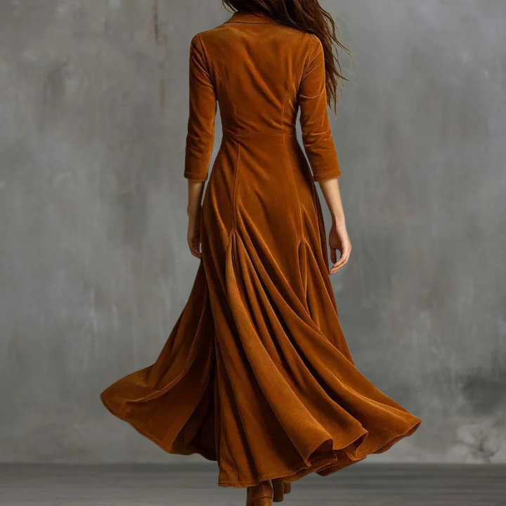 AUDREY | ELEGANT FLOWING BUTTON MAXI DRESS