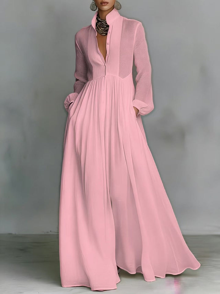 ROWAN | FLOWING BUTTON-FRONT MAXI DRESS