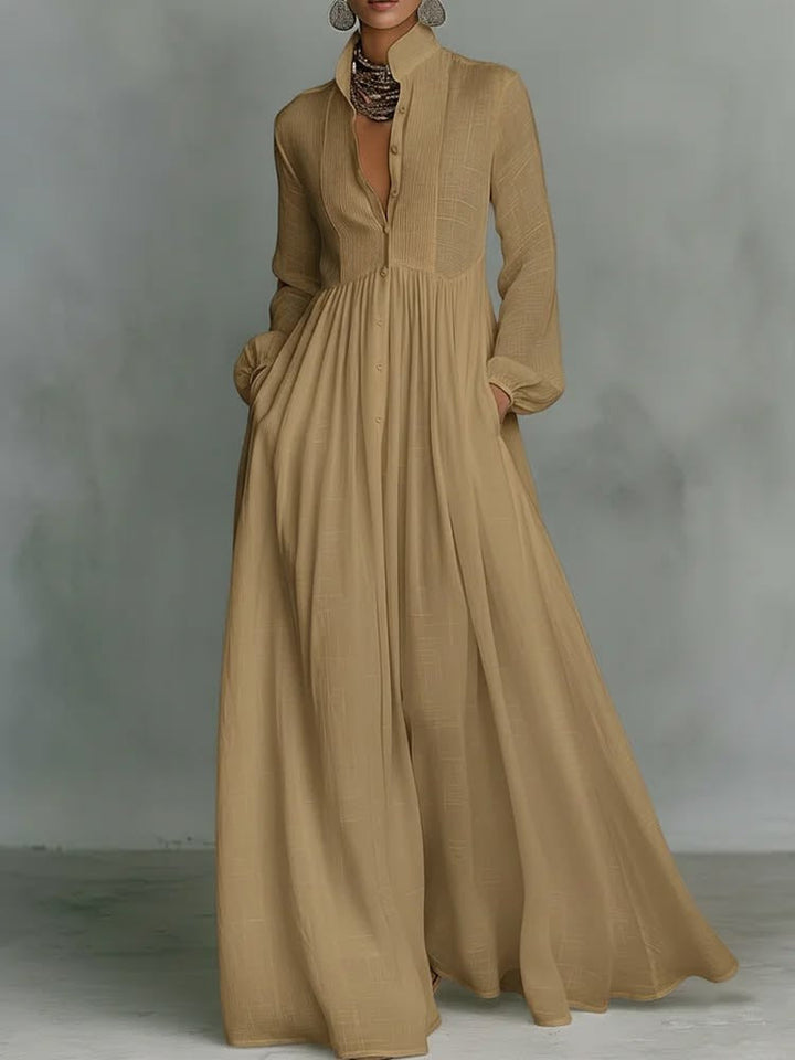 ROWAN | FLOWING BUTTON-FRONT MAXI DRESS