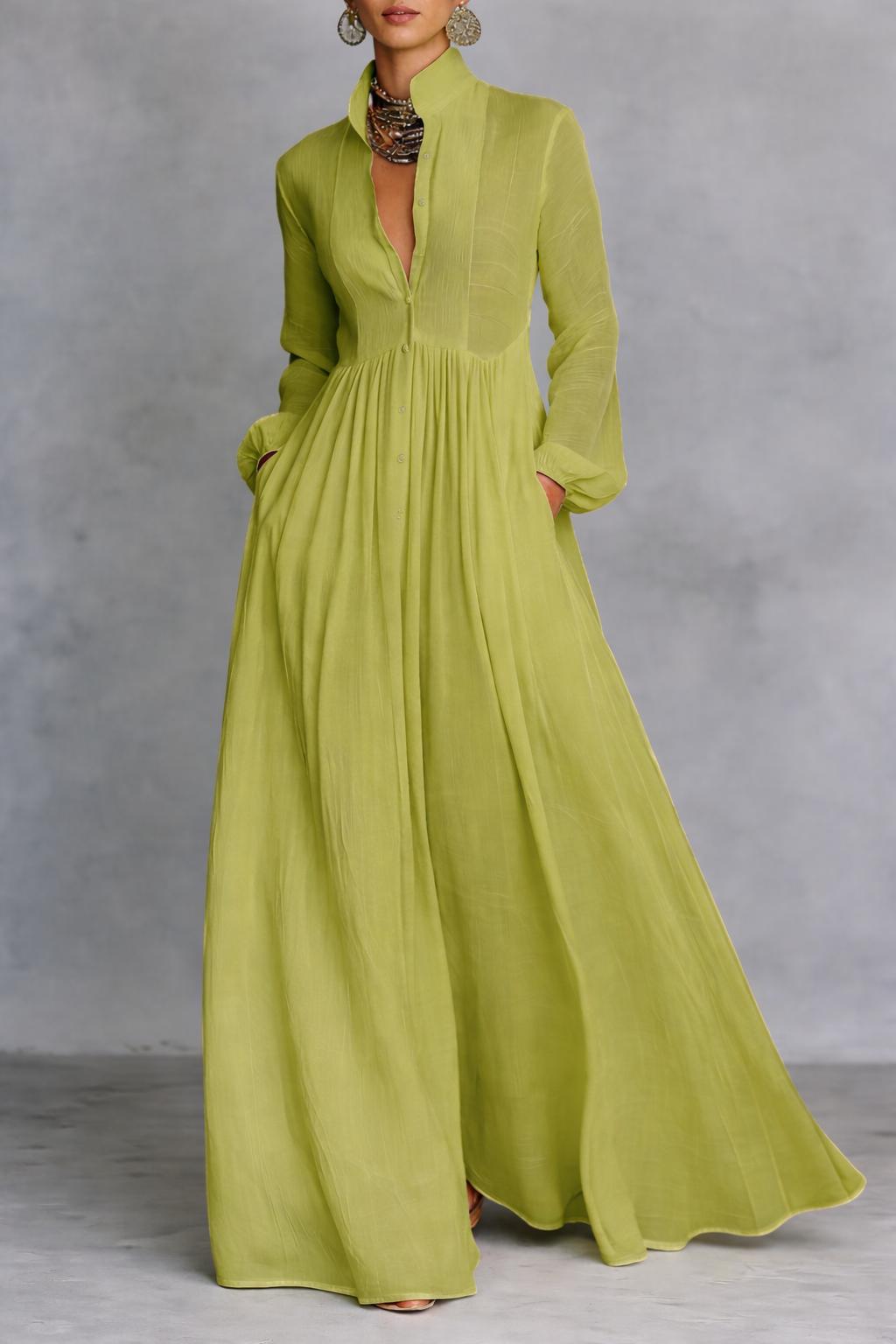 ROWAN | FLOWING BUTTON-FRONT MAXI DRESS