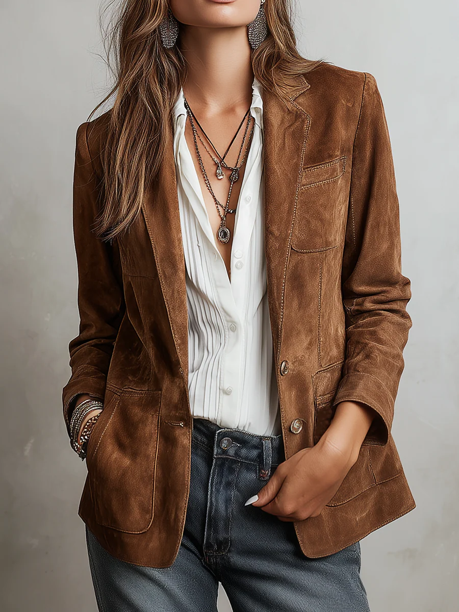 BEATRIX | VINTAGE BROWN BLAZER