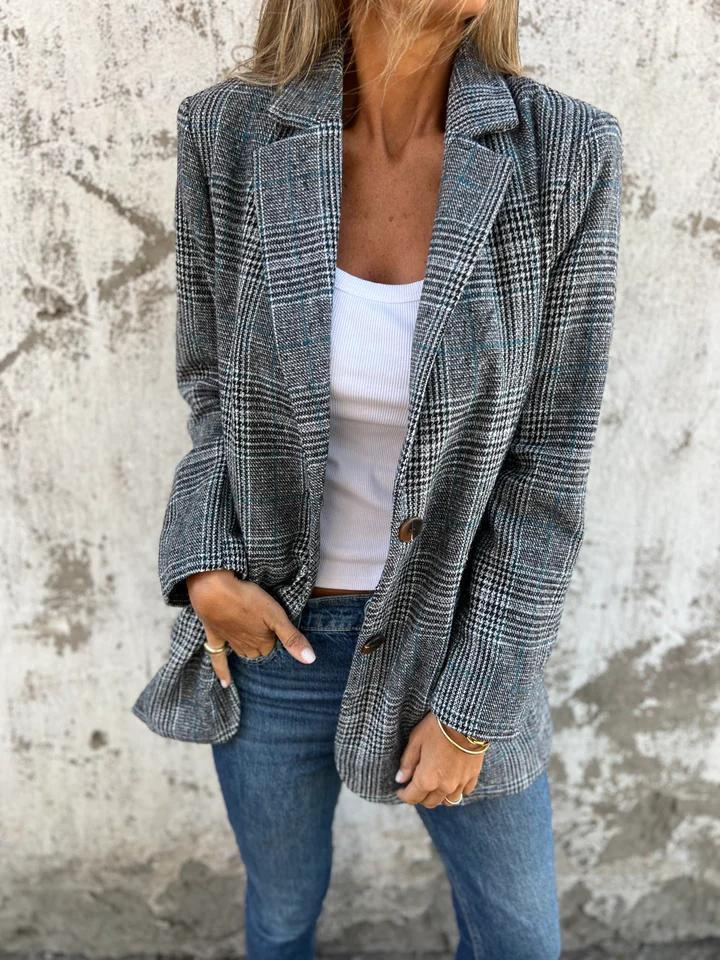 ALAYA | CASUAL CHECKERED BLAZER