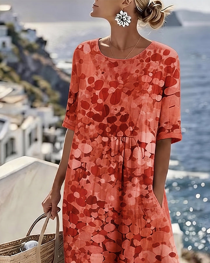FLEURÉ | AIRY FLORAL PRINT MIDI DRESS
