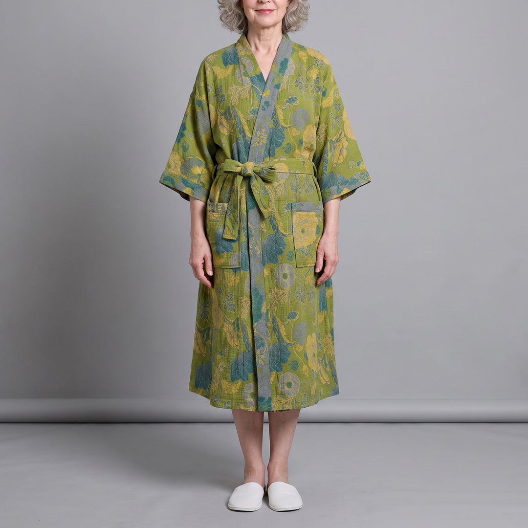 EDEN | GREEN BOTANICAL PRINT ROBE