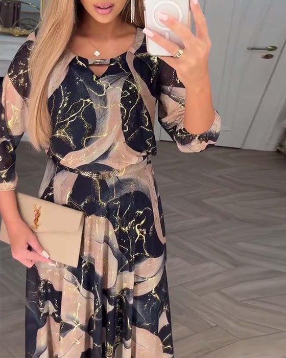 CORDELIA | PRINTED CHIFFON DRESS