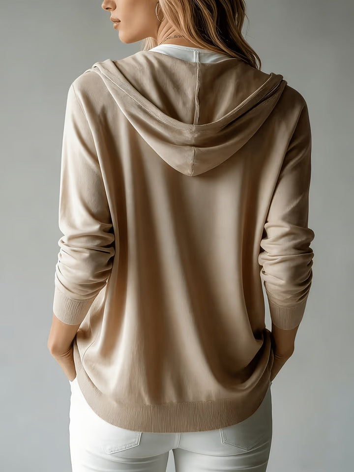 CONSTANCE | BEIGE HOODED CARDIGAN