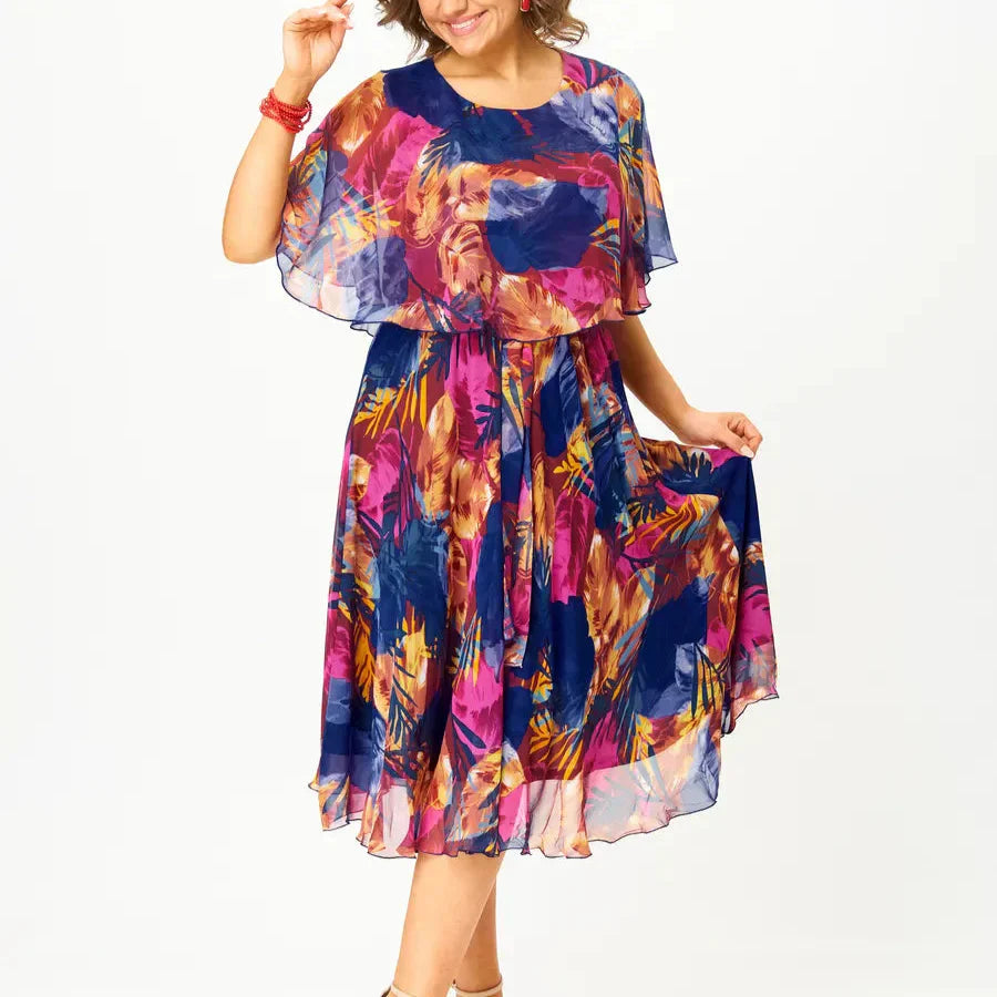 MAGNOLIA | COMFORTABLE PLUS-SIZE CHIFFON DRESS