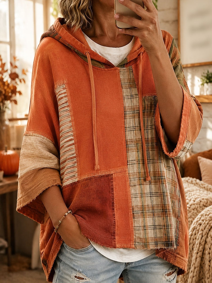 CARMEN | FALL PATCHWORK OVERSIZED HOODIE