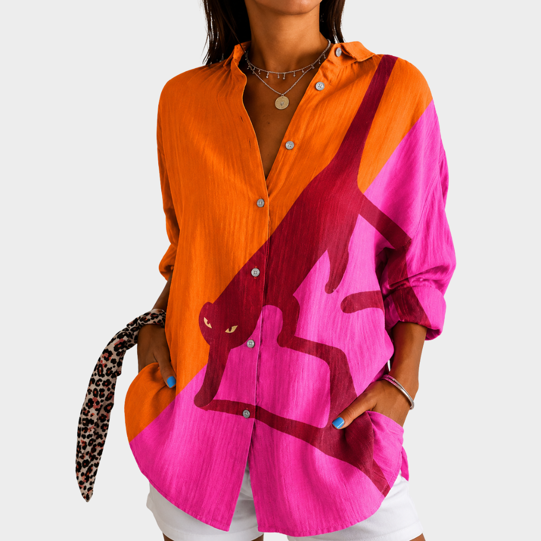 VIVIAN | SUNSET SAFARI STATEMENT BLOUSE