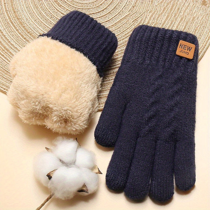 WARM LINED KNIT GLOVES