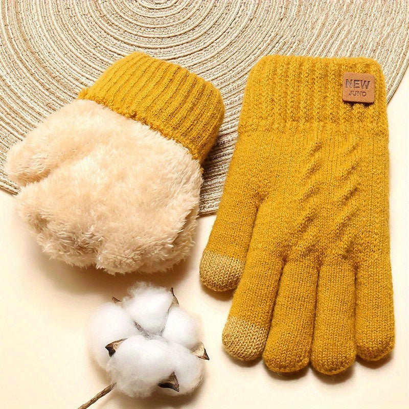 WARM LINED KNIT GLOVES
