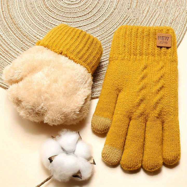 WARM LINED KNIT GLOVES