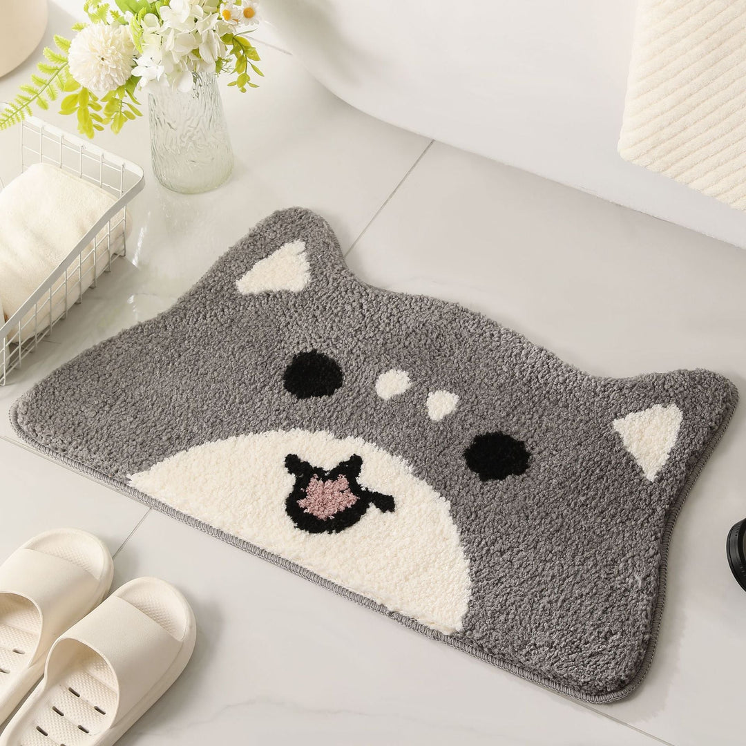ASHBEAR | CUTE GREY NON-SLIP BATH MAT