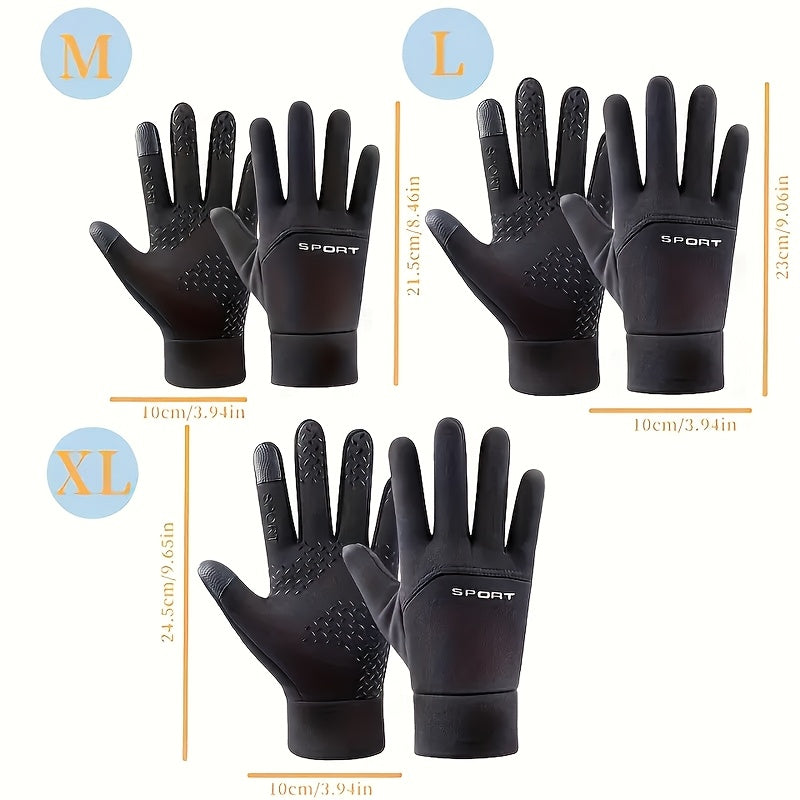 BLACK TOUCHSCREEN WINTER GLOVES