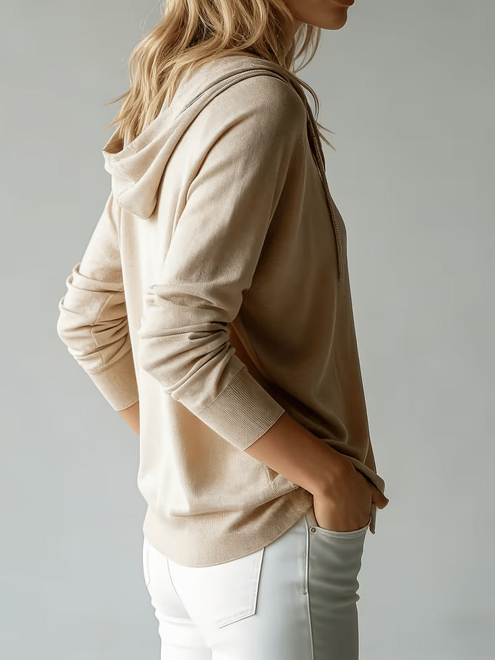CONSTANCE | BEIGE HOODED CARDIGAN