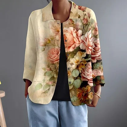 FAUSTINA | PAINTED ROSE BLOUSE