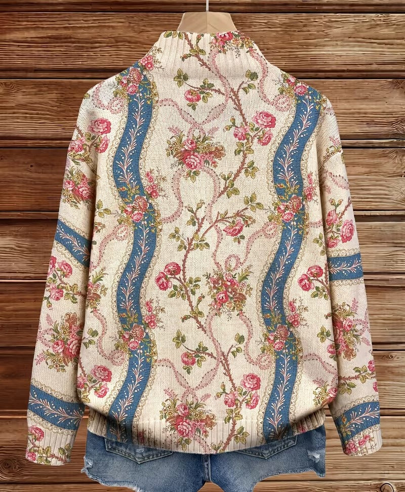 EULALIA | CLIMBING ROSE RIBBON CARDIGAN