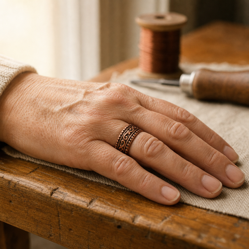 AMELIA | FERN COPPER RING