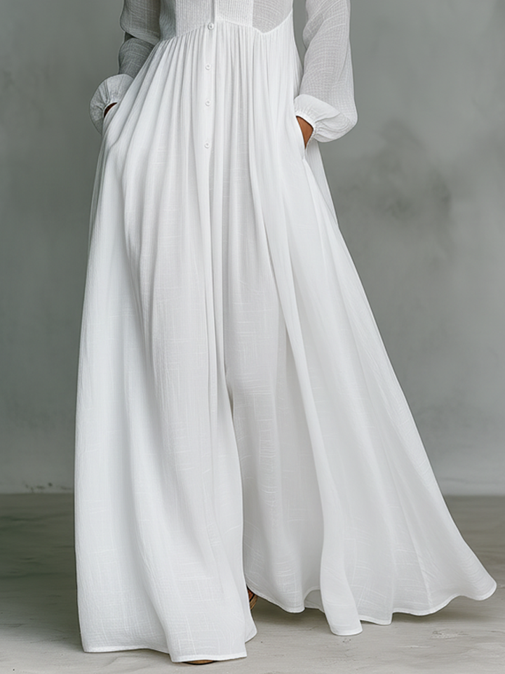 ROWAN | FLOWING BUTTON-FRONT MAXI DRESS