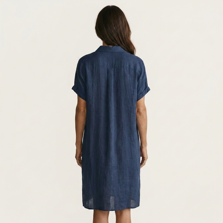 FLORENTINE | MIDI SHIRT DRESS WITH ROLLED CUFFS