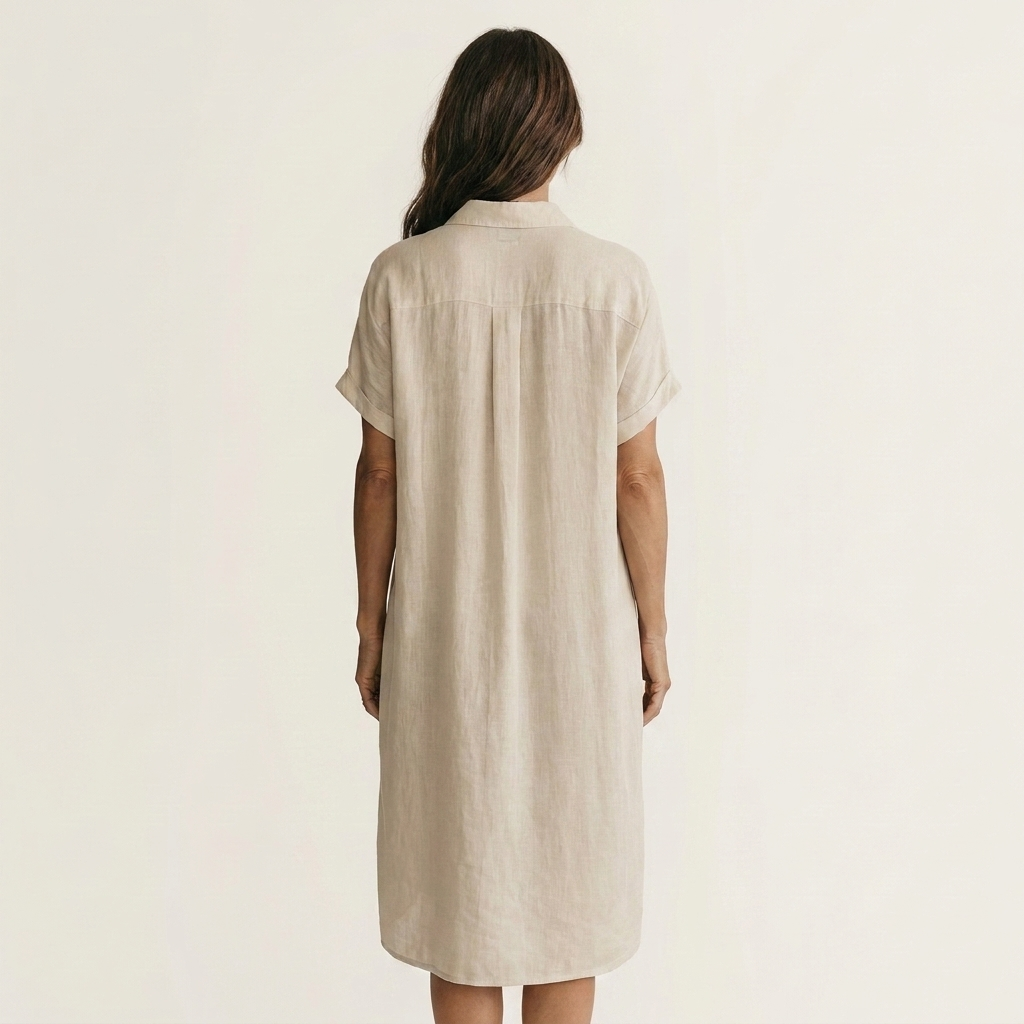 FLORENTINE | MIDI SHIRT DRESS WITH ROLLED CUFFS